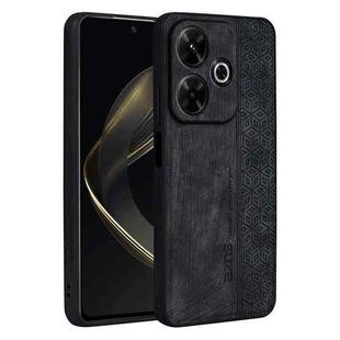 For Xiaomi Redmi 13 4G Global AZNS 3D Embossed Skin Feel Phone Case(Black)