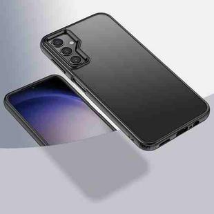 For Samsung Galaxy A15 Armor Clear TPU Hard PC Phone Case(Matte Black)