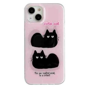 For iPhone 14 Pro Max IMD Cute Animal Pattern Phone Case(Cat)