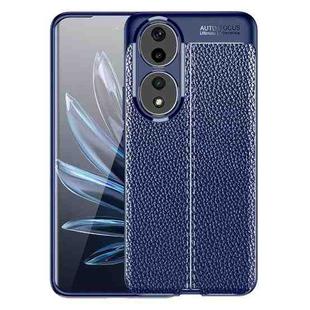 For Honor 90 Litchi Texture Shockproof TPU Phone Case(Blue)