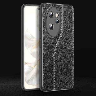 For Honor 100 Litchi Texture Shockproof TPU Phone Case(Black)