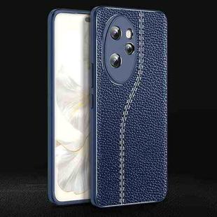 For Honor 100 Litchi Texture Shockproof TPU Phone Case(Blue)