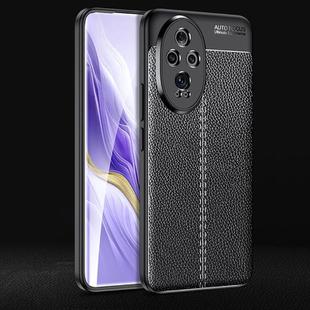 For Honor 200 Litchi Texture Shockproof TPU Phone Case(Black)