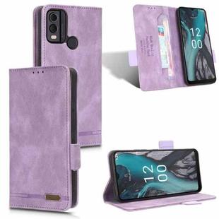 For Nokia C22 Magnetic Clasp Leather Phone Case(Purple)
