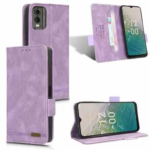 For Nokia C32 Magnetic Clasp Leather Phone Case(Purple)