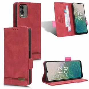 For Nokia C32 Magnetic Clasp Leather Phone Case(Red)