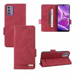 For Nokia G42 Magnetic Clasp Leather Phone Case(Red)