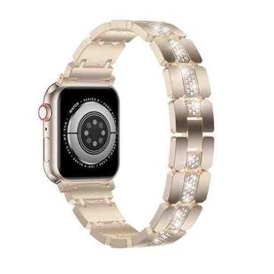 Diamond Metal Watch Band For Apple Watch 7 41mm(Starlight)