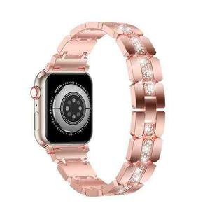 Diamond Metal Watch Band For Apple Watch Series 10 42mm(Pink)