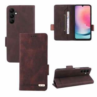 For Samsung Galaxy A25 5G Magnetic Clasp Leather Phone Case(Brown)