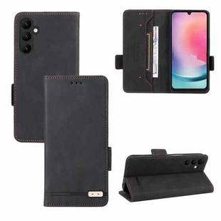For Samsung Galaxy A25 5G Magnetic Clasp Leather Phone Case(Black)