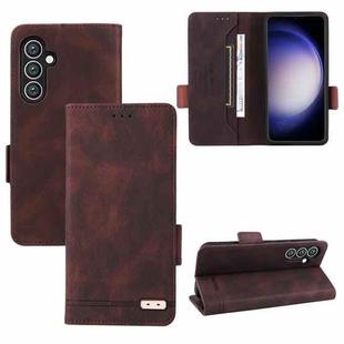 For Samsung Galaxy S23 FE 5G Magnetic Clasp Leather Phone Case(Brown)