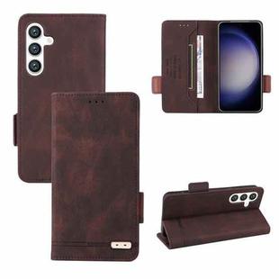 For Samsung Galaxy S24+ 5G Magnetic Clasp Leather Phone Case(Brown)