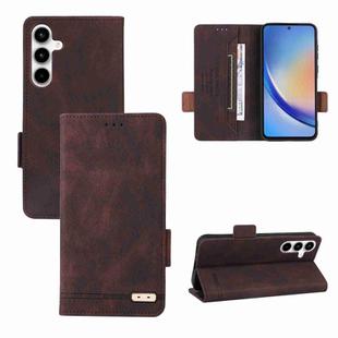 For Samsung Galaxy A35 5G Magnetic Clasp Leather Phone Case(Brown)
