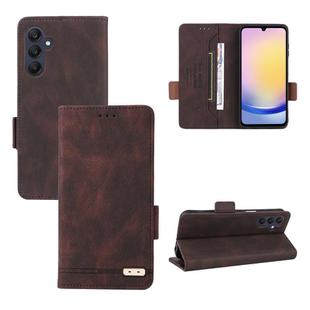 For Samsung Galaxy A25 5G Global Magnetic Clasp Leather Phone Case(Brown)