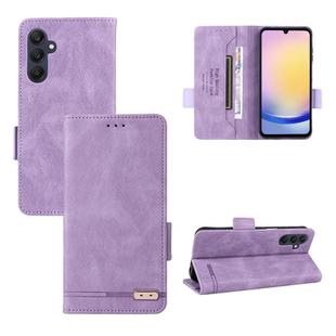 For Samsung Galaxy A25 5G Global Magnetic Clasp Leather Phone Case(Purple)