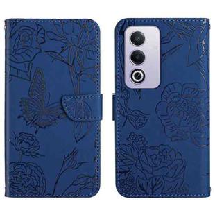 For OPPO A80 EU / A3 Pro Global HT03 Skin Feel Butterfly Embossed Flip Leather Phone Case(Blue)