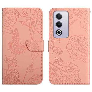 For OPPO A80 EU / A3 Pro Global HT03 Skin Feel Butterfly Embossed Flip Leather Phone Case(Pink)