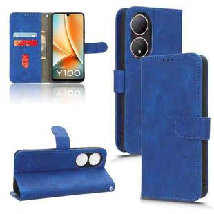 For vivo Y100 5G Skin Feel Magnetic Flip Leather Phone Case(Blue)