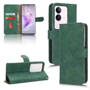 For vivo S17 5G Skin Feel Magnetic Flip Leather Phone Case(Green)