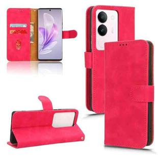 For vivo S17 5G Skin Feel Magnetic Flip Leather Phone Case(Rose Red)