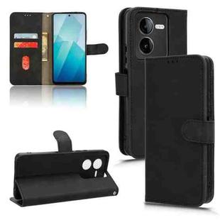 For vivo iQOO Z8 Skin Feel Magnetic Flip Leather Phone Case(Black)