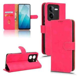 For vivo iQOO Z8 Skin Feel Magnetic Flip Leather Phone Case(Rose Red)