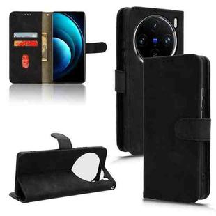 For vivo X100 Pro Skin Feel Magnetic Flip Leather Phone Case(Black)