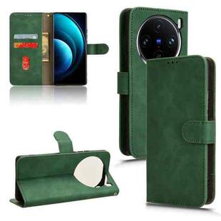 For vivo X100 Pro Skin Feel Magnetic Flip Leather Phone Case(Green)