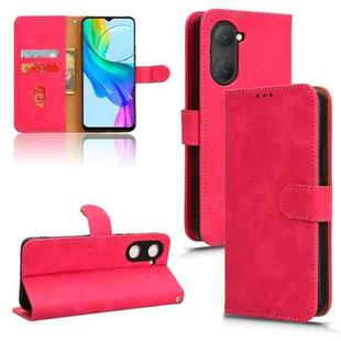 For vivo Y03 4G Skin Feel Magnetic Flip Leather Phone Case(Rose Red)