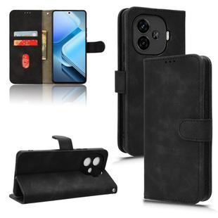 For vivo iQOO Z9 Skin Feel Magnetic Flip Leather Phone Case(Black)