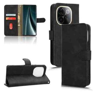 For vivo T3 Pro 5G India Skin Feel Magnetic Flip Leather Phone Case(Black)