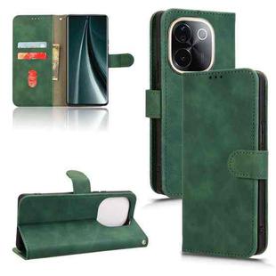 For vivo T3 Pro 5G India Skin Feel Magnetic Flip Leather Phone Case(Green)