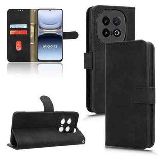 For vivo iQOO 13 Skin Feel Magnetic Flip Leather Phone Case(Black)