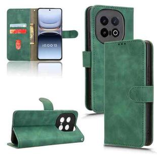 For vivo iQOO 13 Skin Feel Magnetic Flip Leather Phone Case(Green)