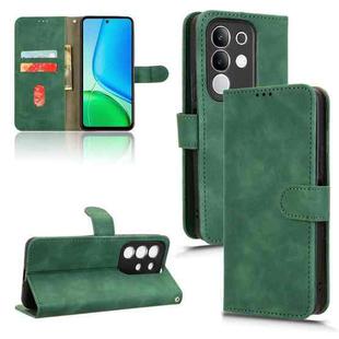 For vivo Y29 4G Global Skin Feel Magnetic Flip Leather Phone Case(Green)