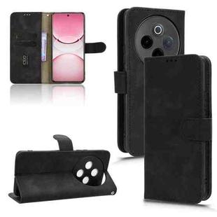 For vivo Y300 Pro 5G Skin Feel Magnetic Flip Leather Phone Case(Black)