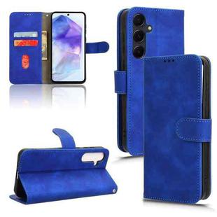For Samsung Galaxy A35 5G Skin Feel Magnetic Flip Leather Phone Case(Blue)