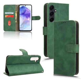 For Samsung Galaxy A35 5G Skin Feel Magnetic Flip Leather Phone Case(Green)
