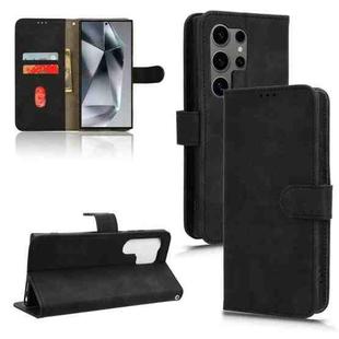 For Samsung Galaxy S24 Ultra 5G Skin Feel Magnetic Flip Leather Phone Case(Black)