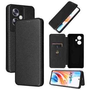 For OPPO A79 5G Carbon Fiber Texture Flip Leather Phone Case(Black)