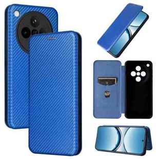 For OPPO Find X8 Carbon Fiber Texture Flip Leather Phone Case(Blue)