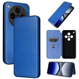 For OPPO Find X8 Pro Carbon Fiber Texture Flip Leather Phone Case(Blue)