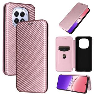 For OPPO F29 5G Carbon Fiber Texture Flip Leather Phone Case(Pink)