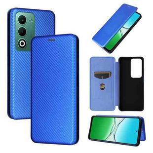 For OPPO A5 5G / 4G Global Carbon Fiber Texture Flip Leather Phone Case(Blue)