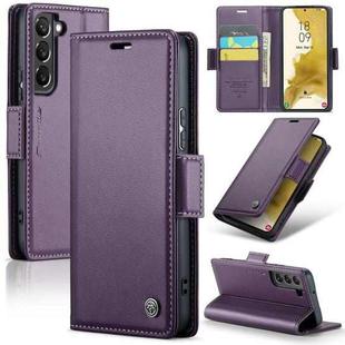 For Samsung Galaxy S22+ 5G CaseMe 023 Butterfly Buckle Litchi Texture RFID Anti-theft Leather Phone Case(Pearly Purple)