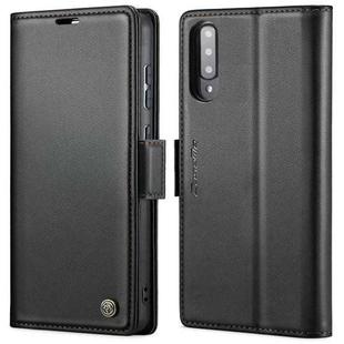 For Samsung Galaxy A30s / A50s / A50 CaseMe 023 Butterfly Buckle Litchi Texture RFID Anti-theft Leather Phone Case(Black)