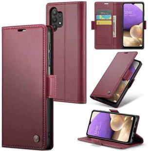 For Samsung Galaxy A32 5G / M32 5G CaseMe 023 Butterfly Buckle Litchi Texture RFID Anti-theft Leather Phone Case(Wine Red)