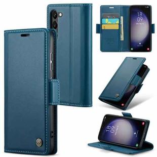 For Samsung Galaxy S24+ CaseMe 023 Butterfly Buckle Litchi Texture RFID Anti-theft Leather Phone Case(Blue)