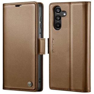 For Samsung Galaxy A15 4G/5G CaseMe 023 Butterfly Buckle Litchi Texture RFID Anti-theft Leather Phone Case(Brown)